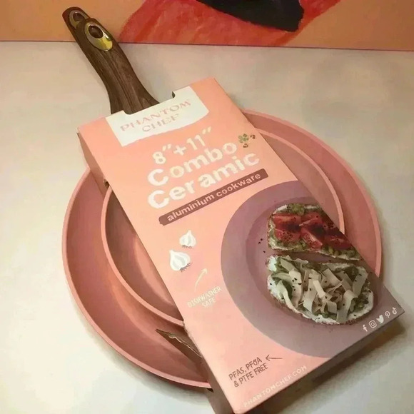 🎀🔥Phantom Chef Pink Frying Pan set🌸🌷🎀🦩 - Picture 9 of 15